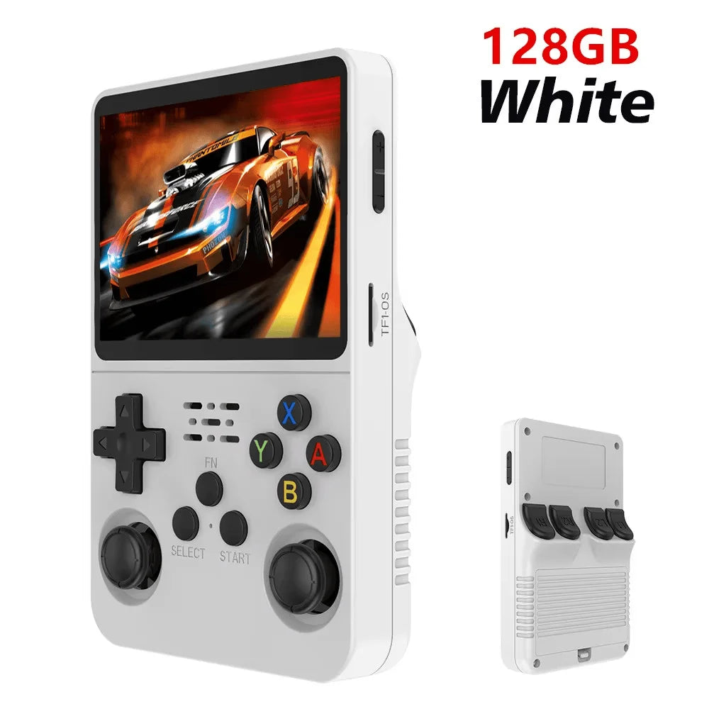 R36S Retro Handheld Video Game Console 3.5 Inch IPS Screen 128GB Preloaded Games Portable Pocket Player with Linux System